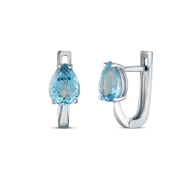 Náušnice s topazem 334-532-000444 2.55g