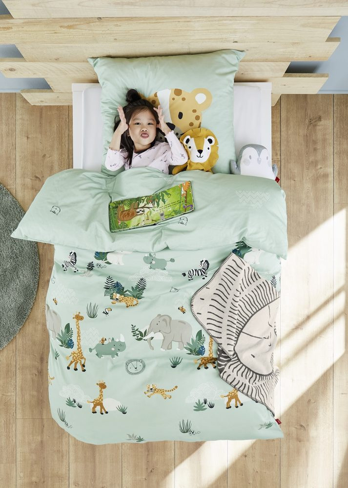 s.Oliver Junior povlečení bavlněný satén Safari 4688 140x200/70x90 cm