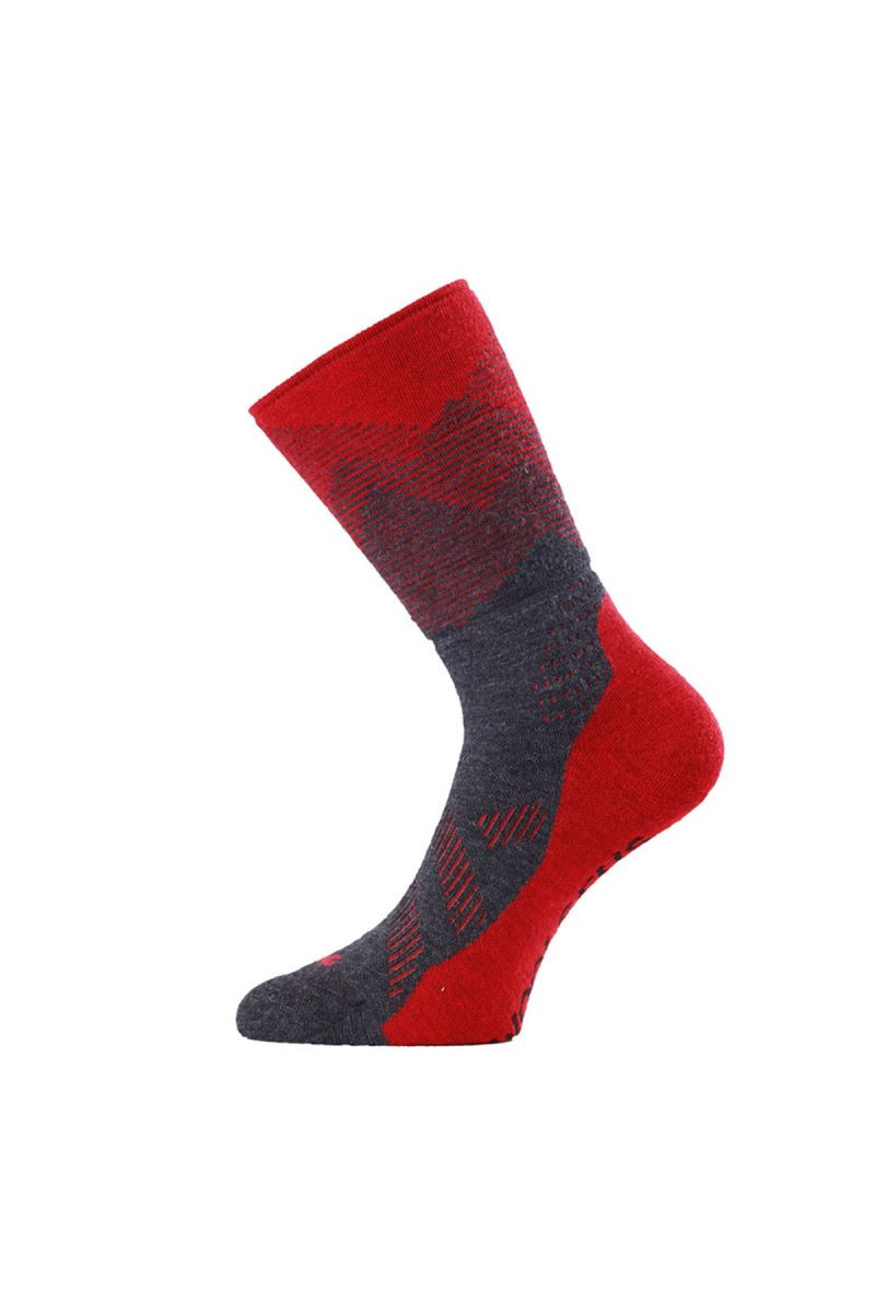 Lasting merino ponožky FWN 383 červené Velikost: (42-45) L
