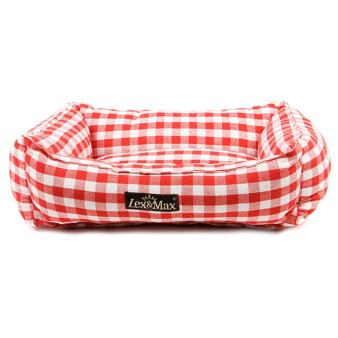 Lex & Max Luxusní pelíšek pro psa Lex & Max Carlos 40 x 50 cm | červený