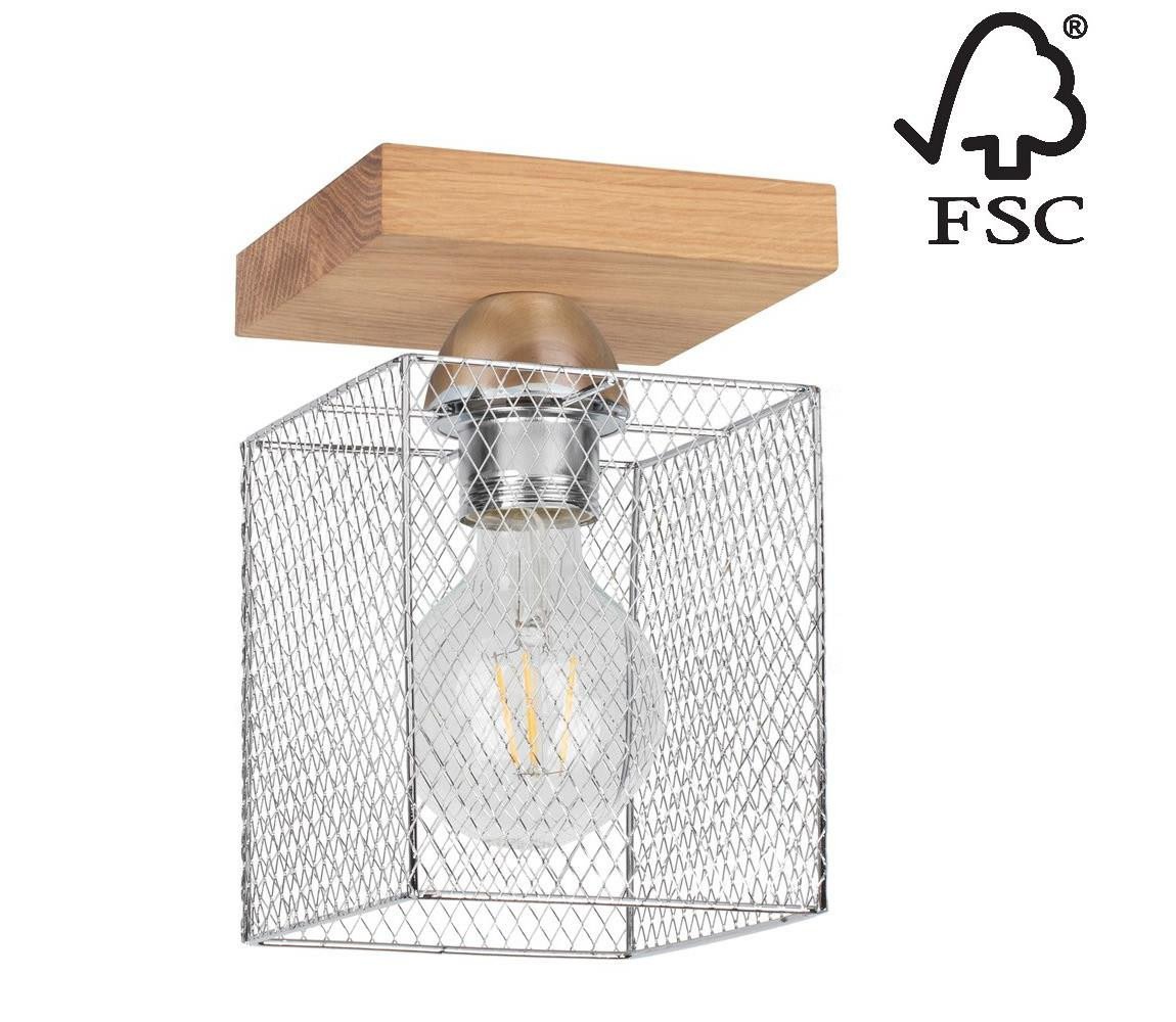 8175174 - Stropní svítidlo NORMAN WOOD 1xE27/25W/230V matný dub