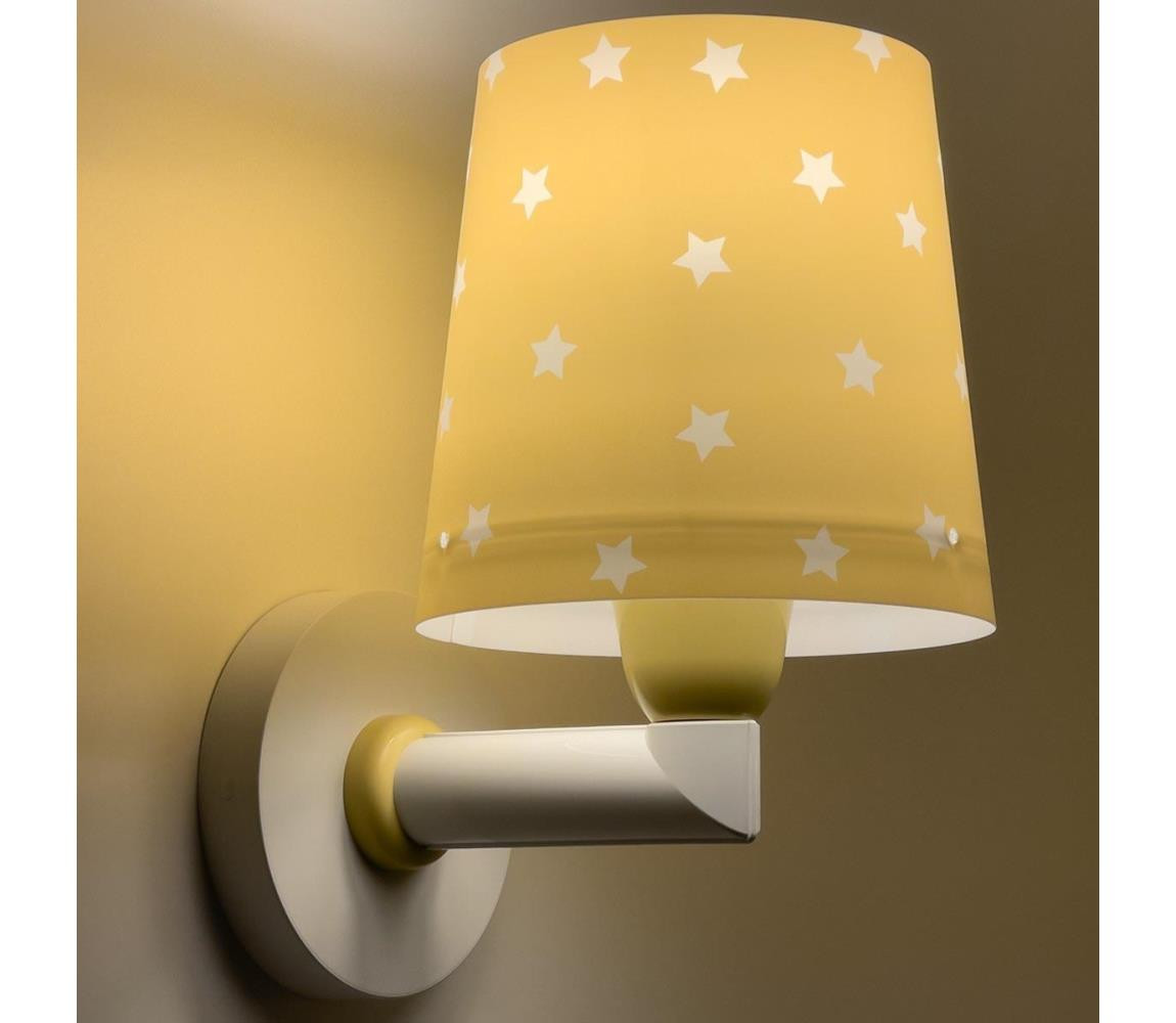 Dalber Dalber 82219A - Dětské nástěnné svítidlo STAR LIGHT 1xE27/60W/230V žlutá