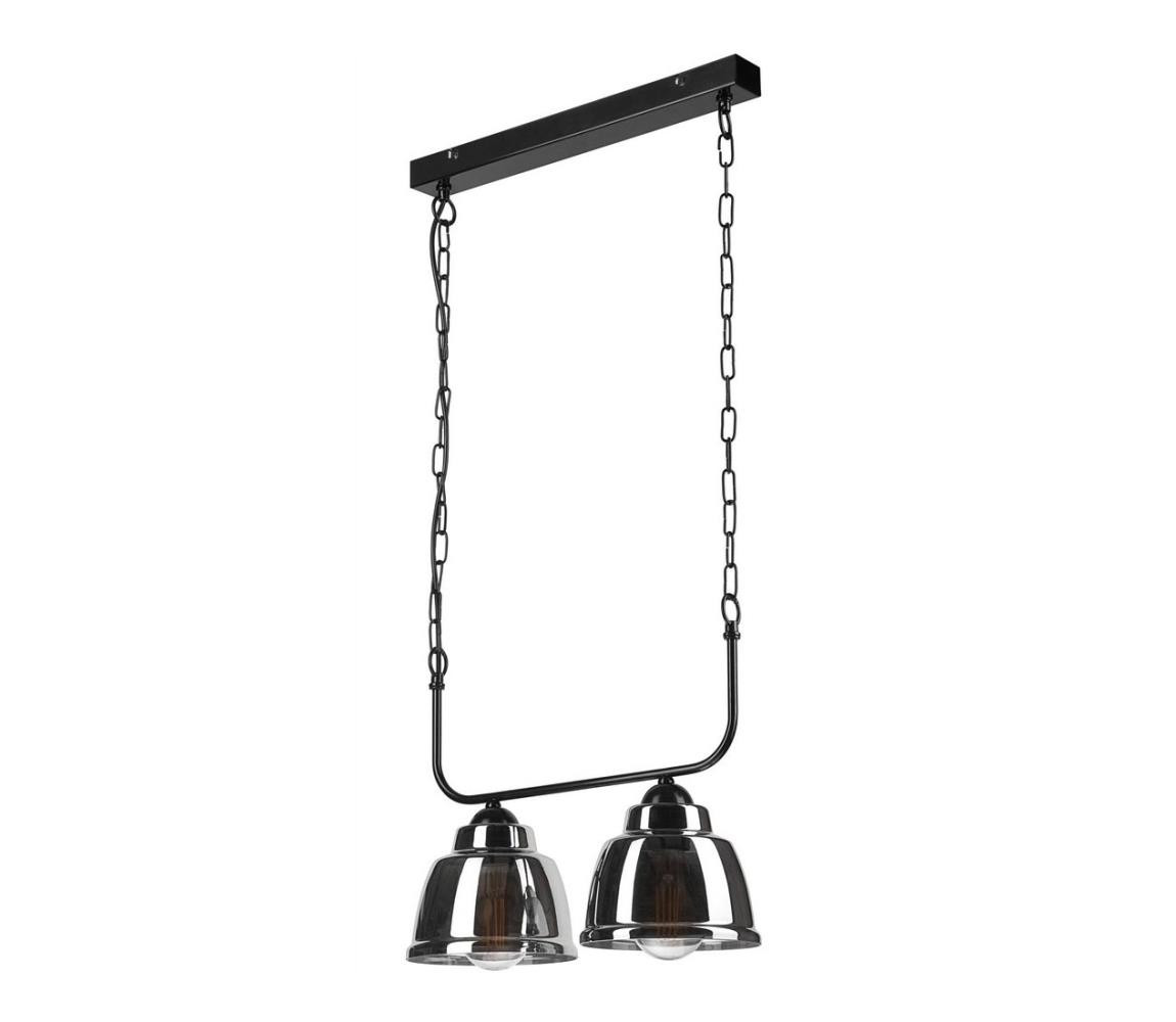 Lustr na řetězu MARIO 2xE27/60W/230V chrom