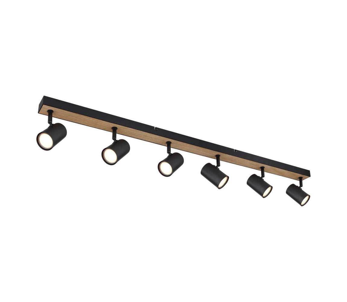 Globo Globo 57911-6DBW - Bodové svítidlo ROBBY 6xGU10/35W/230V černá/hnědá