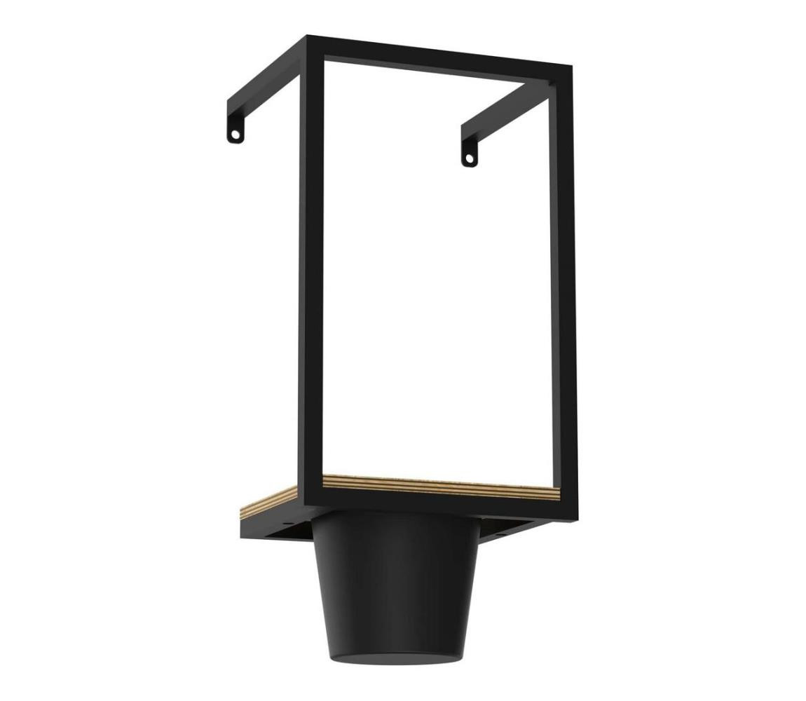 Nástěnný květináč 38x18 cm černá