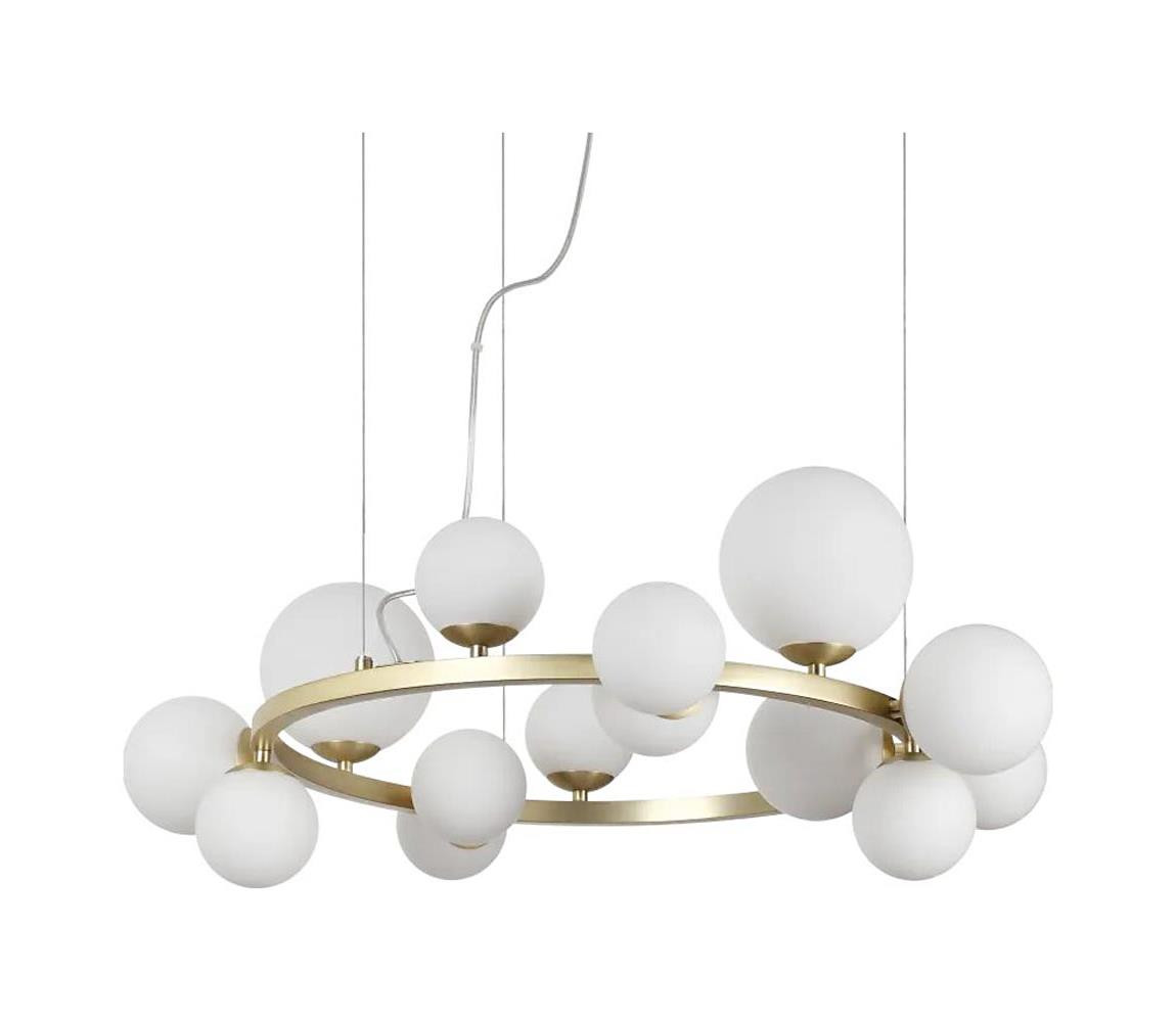 Ideal Lux Ideal Lux - LED Lustr na lanku PERLAGE 14xG9/3W/230V pr. 85 cm zlatá/bílá