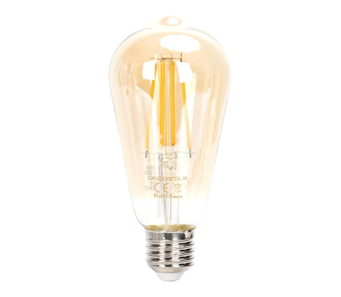 B.V. LED Stmívatelná žárovka FILAMENT ST64 E27/6W/230V 2200K -
