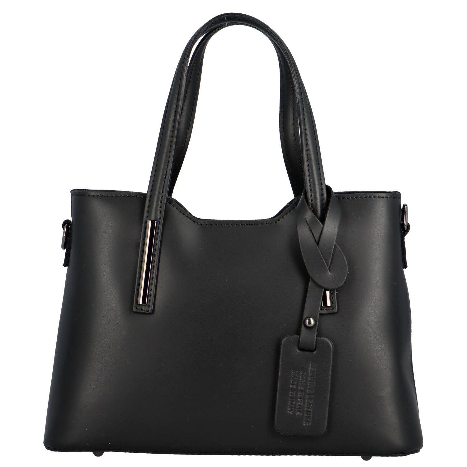 Dámská kožená kabelka černá - Delami Katjaa černá