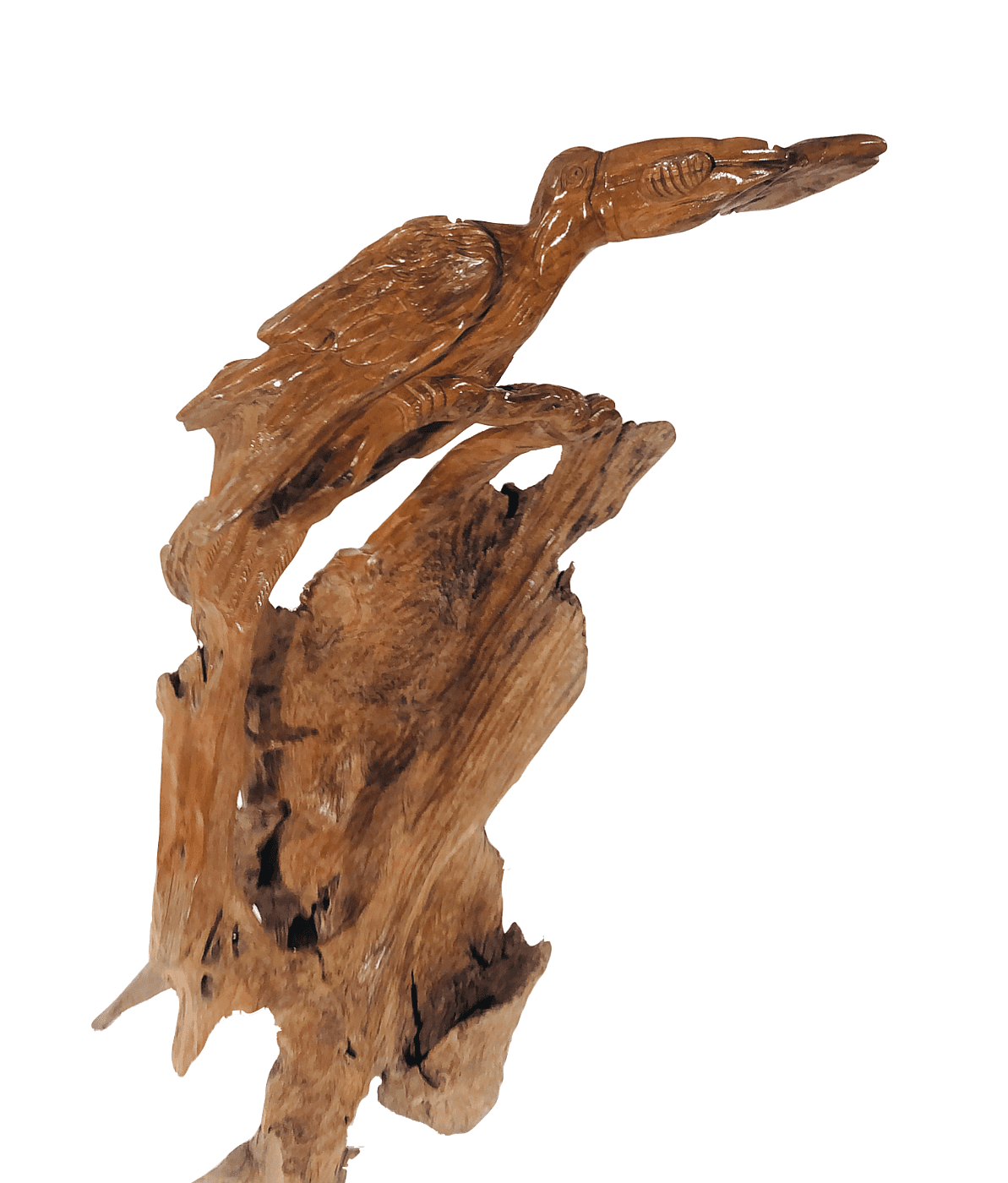 DEOKORK Teaková abstraktní volavka HEY