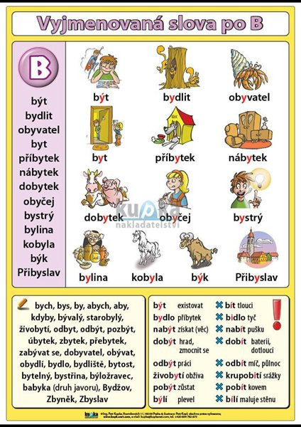 Vyjmenovaná slova po B A4 (30x21 cm)