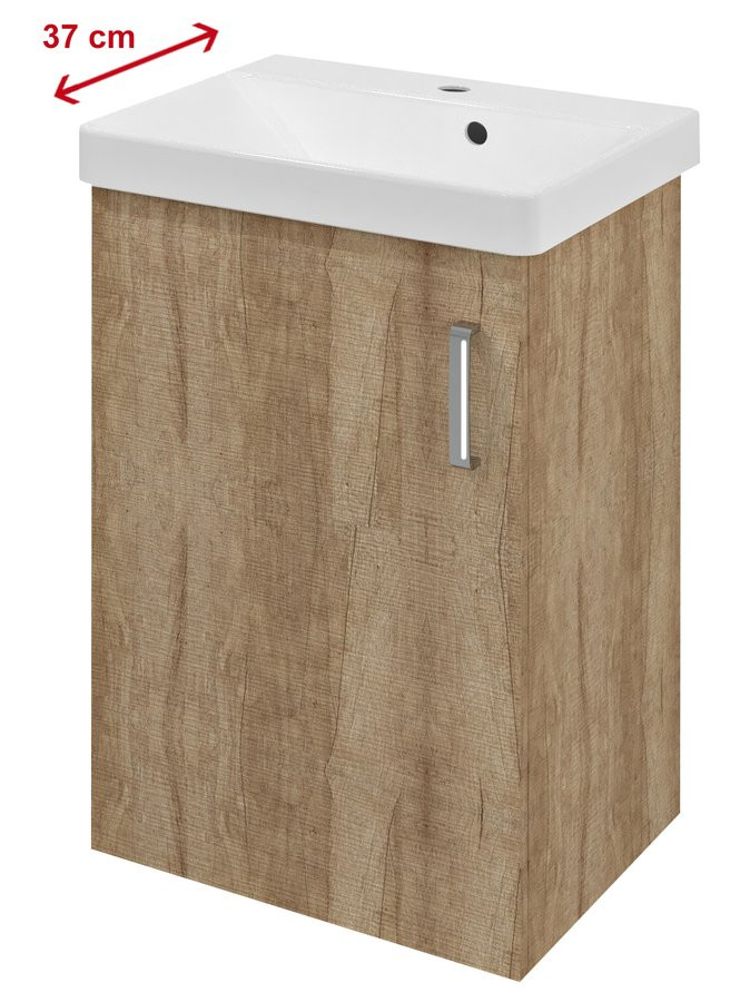 Sapho THEIA umyvadlová skříňka 50,9x70x35cm, 1xdvířka, levá, dub alabama