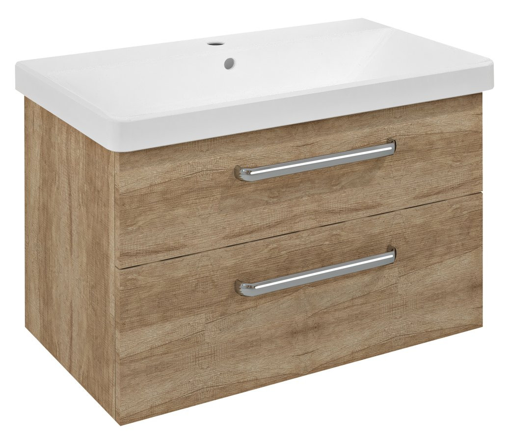 Sapho THEIA umyvadlová skříňka 75,6x50x44,2cm, 2xzásuvka, dub alabama