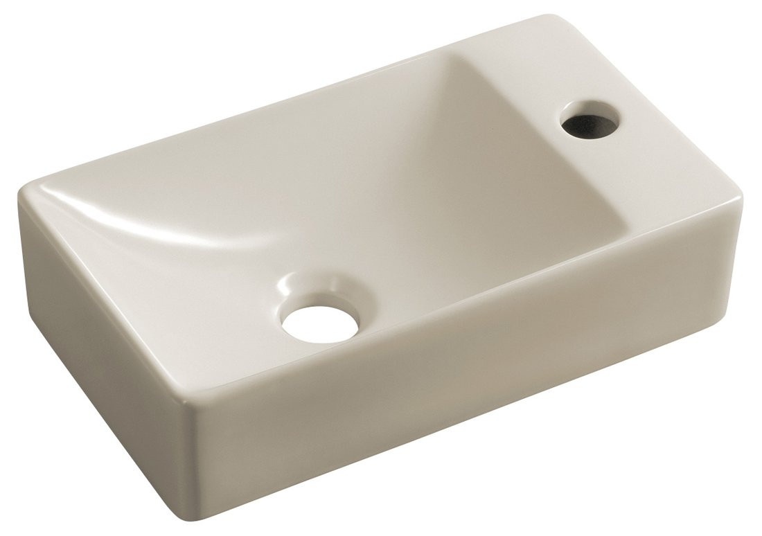 Sapho MARGITHA keramické umývátko 38x22cm, otvor pro baterii vpravo, béžová