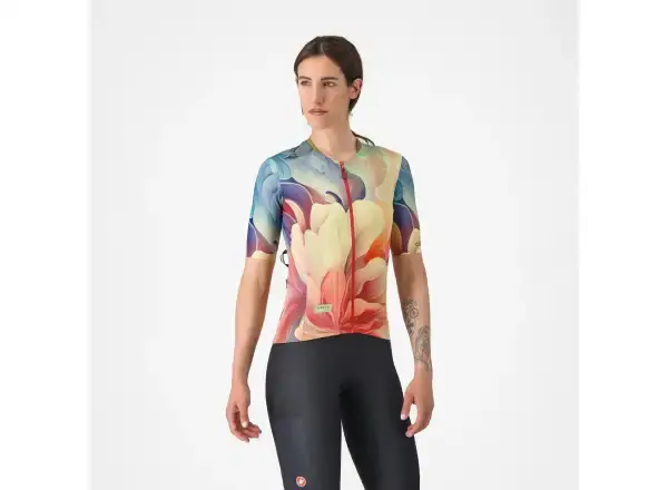 Castelli Unlimited Pro dámský dres krátký rukáv Multicolor Green vel. S