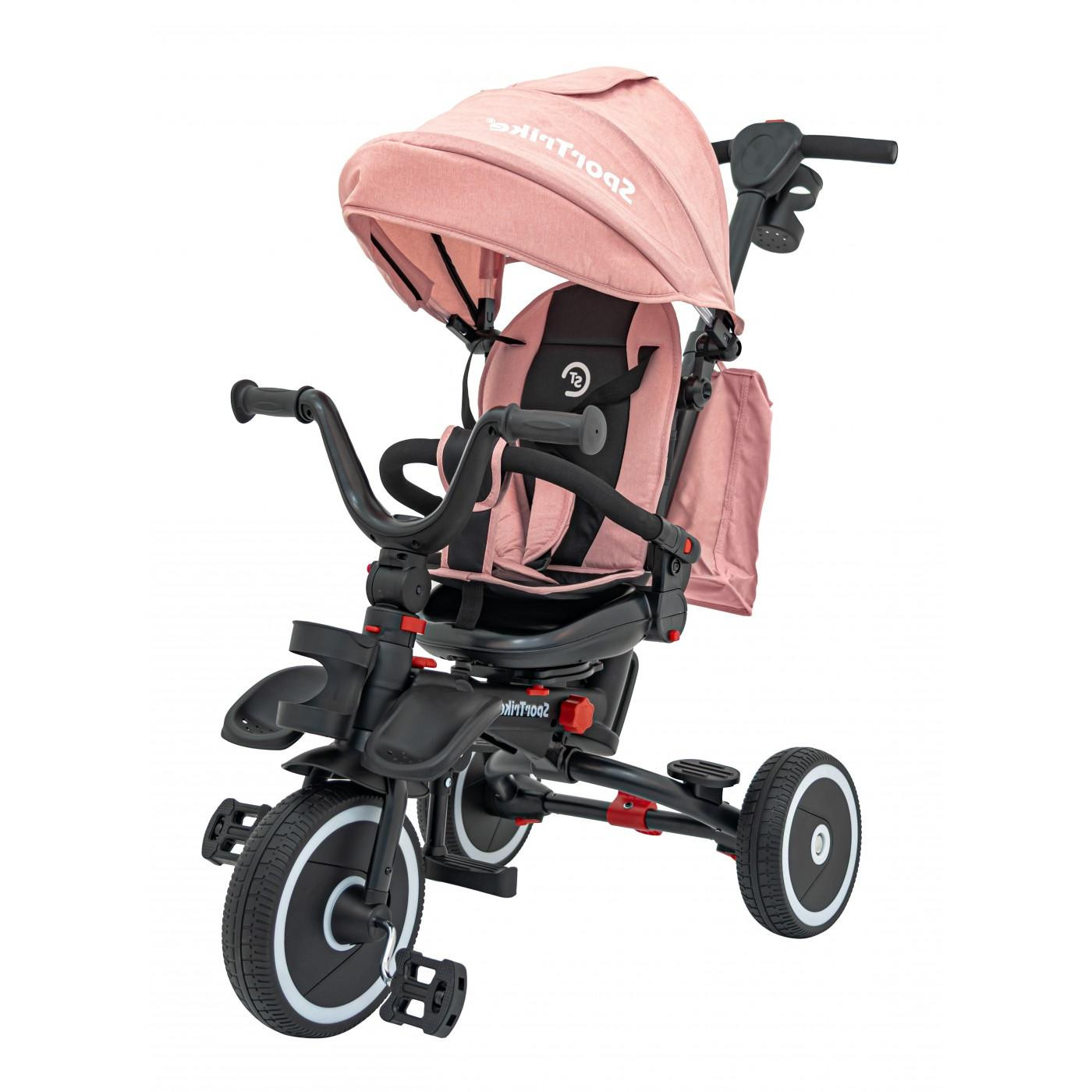 mamido Dětská tříkolka RIDER se stříškou růžová