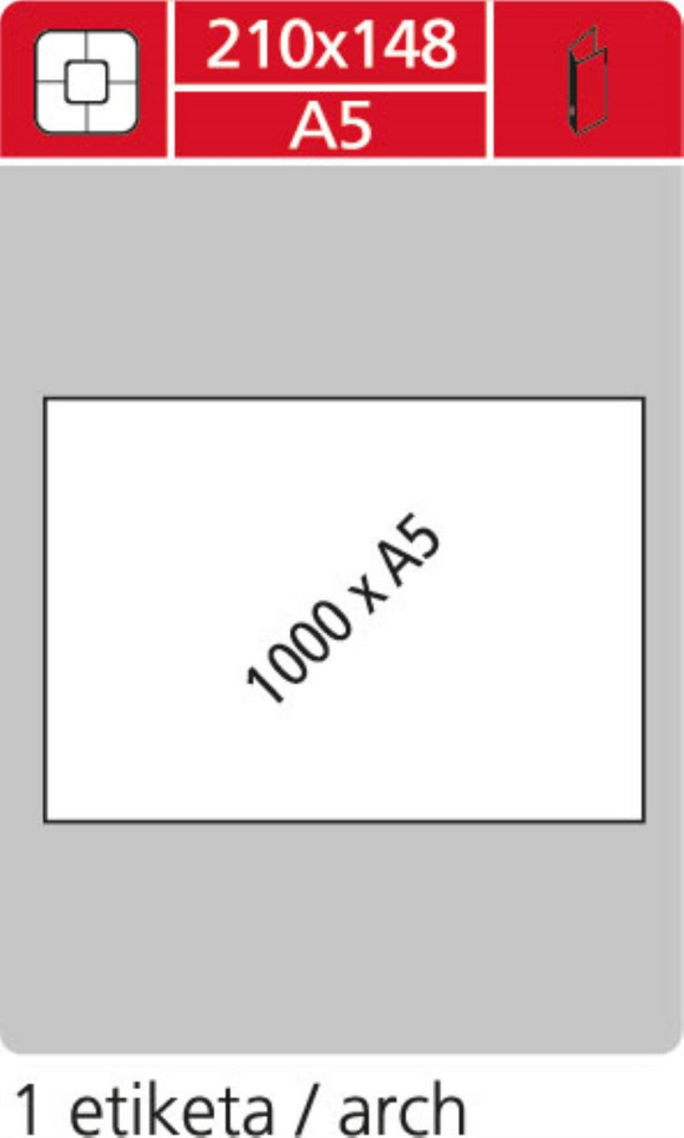 SK Label Univerzální etikety S&K Label - bílé, A5, 1 000 archů, 1 000 ks