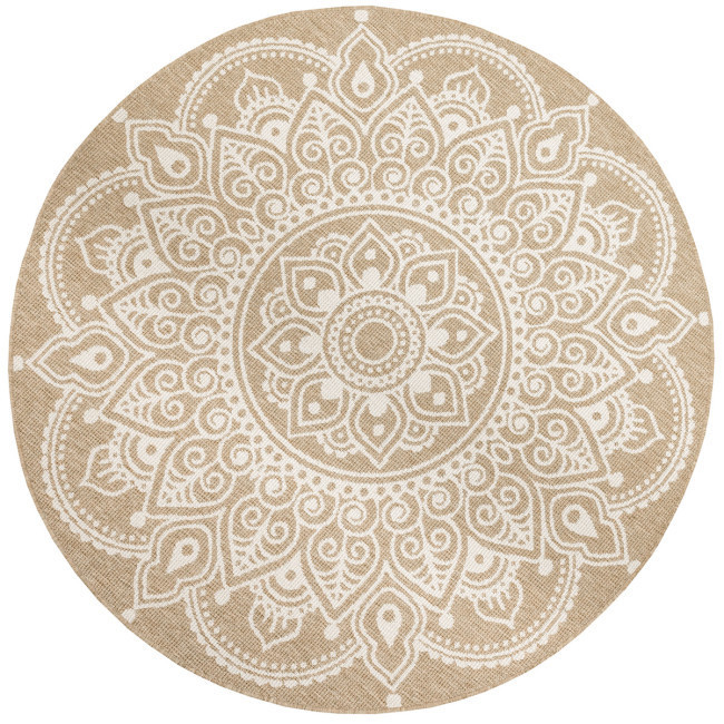 Oboustranný koberec Brussels 205333/10810 béžový / krémový kruh