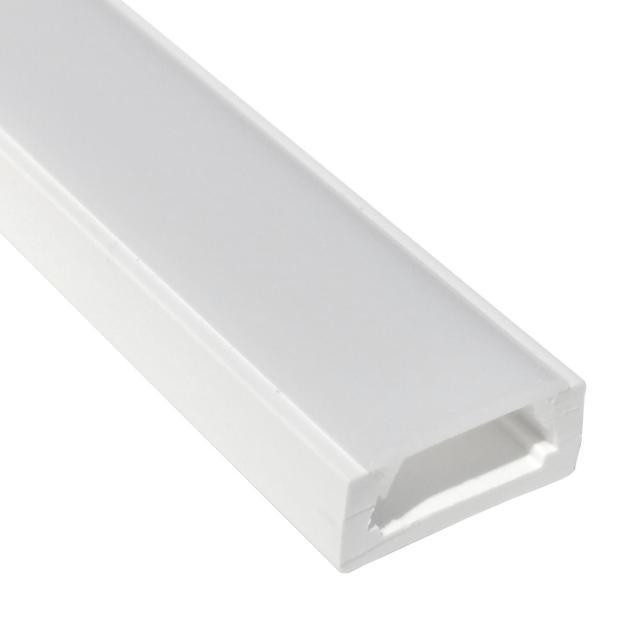 MEDIA-COMP PLASTOVÝ PVC PROFIL S DIFUZOREM, BÍLÝ 1m PRO000070-1m