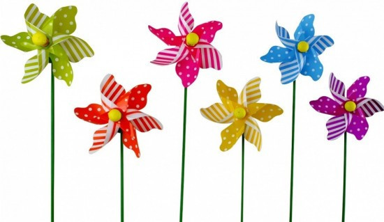 Anděl Větrník barevný s puntíky a proužky  - 8820