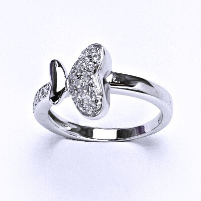 Stříbrný prsten, prsten ze stříbra, syntetický zirkon, váha 2,92 g, vel.51