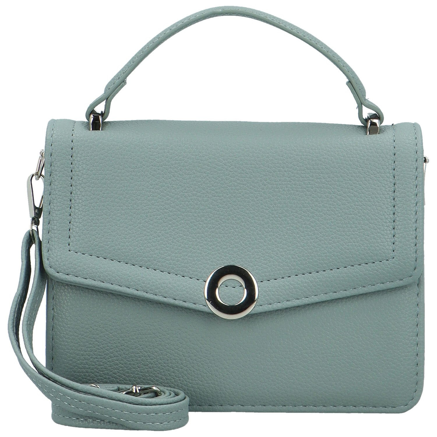 Módní dámská koženková kabelka do ruky MaxFly Jolanta, džínově modrá