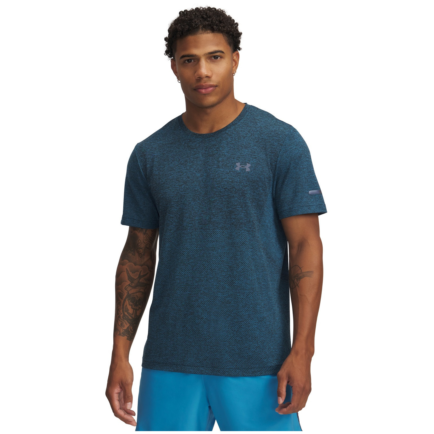 Pánské funkční triko Under Armour Seamless Stride SS Velikost: M / Barva: tmavě modrá