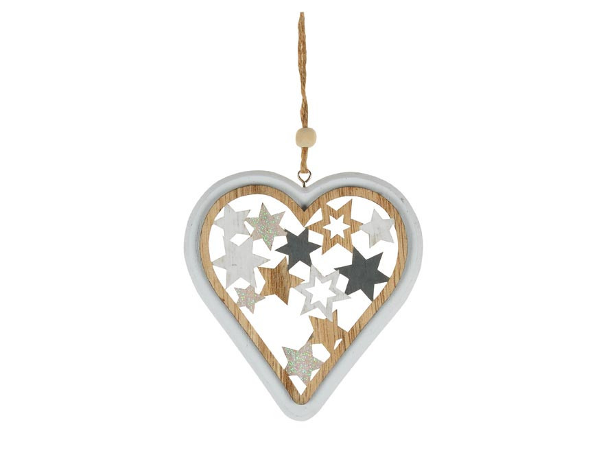 MFP 8886010 Srdce dřevo 11cm závěs