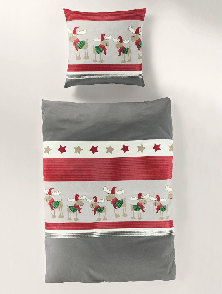 Bierbaum povlečení flanelové 3429 Moose 140x200/70x90 cm