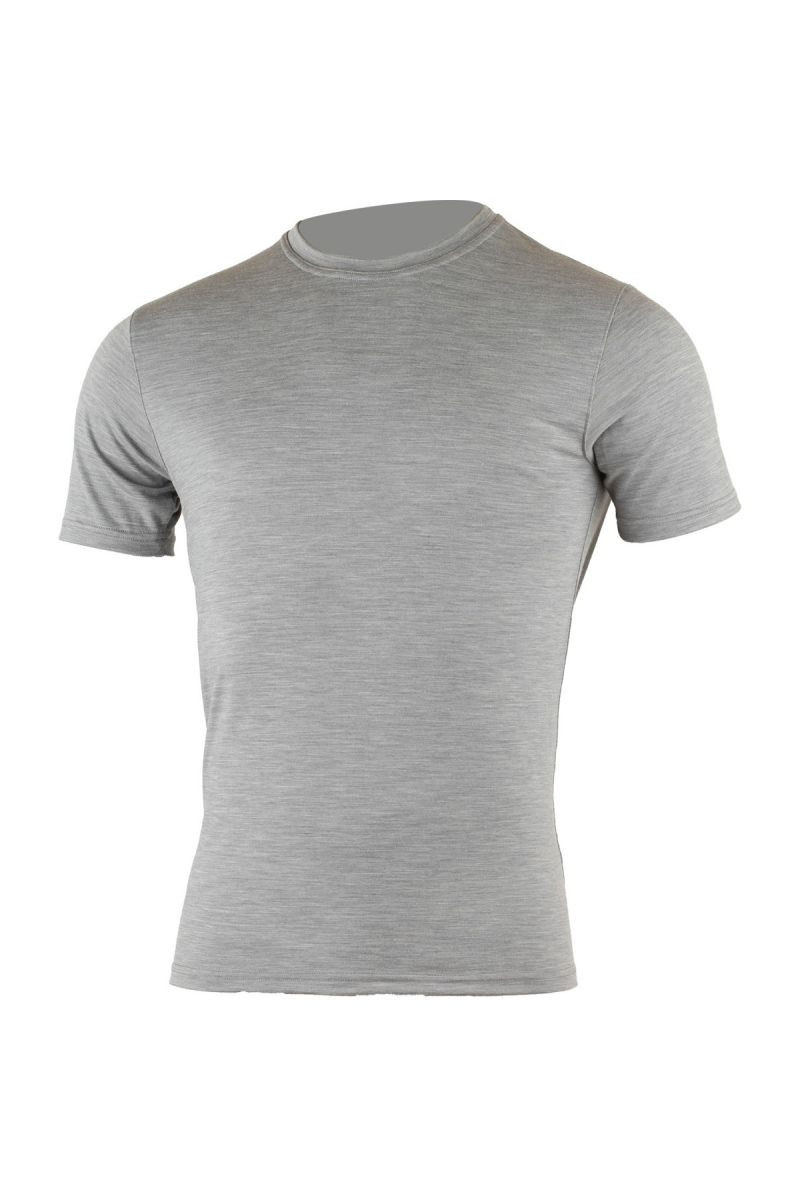 Lasting CHUAN 8484 šedé pánské vlněné merino triko Velikost: S 8595067890425