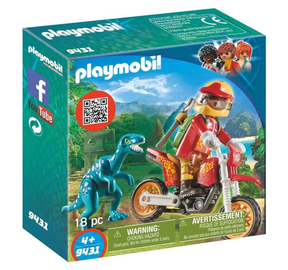 Playmobil Playmobil 9431 Motorkář s Raptorem