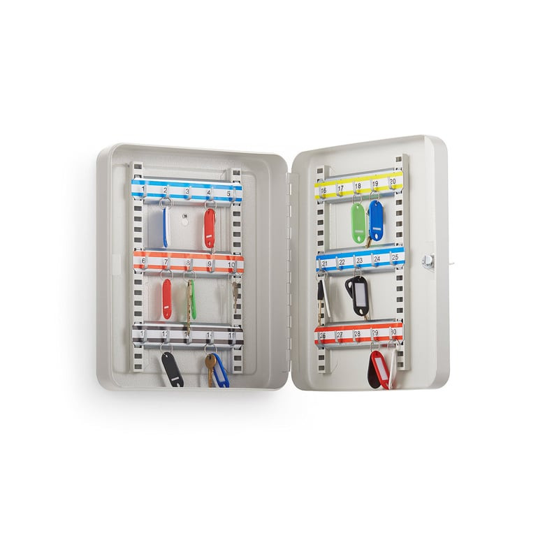 Skříňka na klíče BIRKETT, 30 háčků, 300x240x80 mm