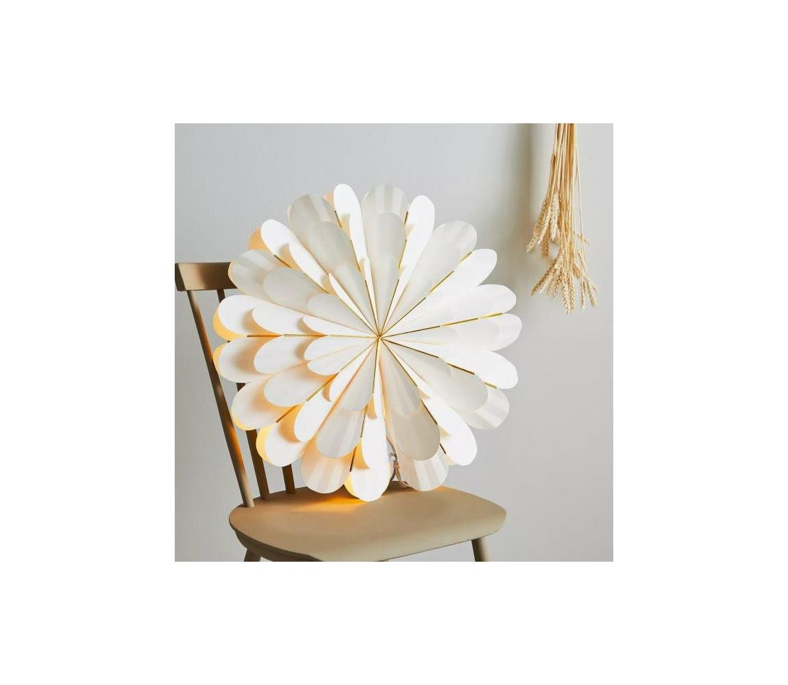 Markslöjd Markslöjd 705309 - Vánoční dekorace MARIGOLD 1xE14/25W/230V pr. 60 cm bílá