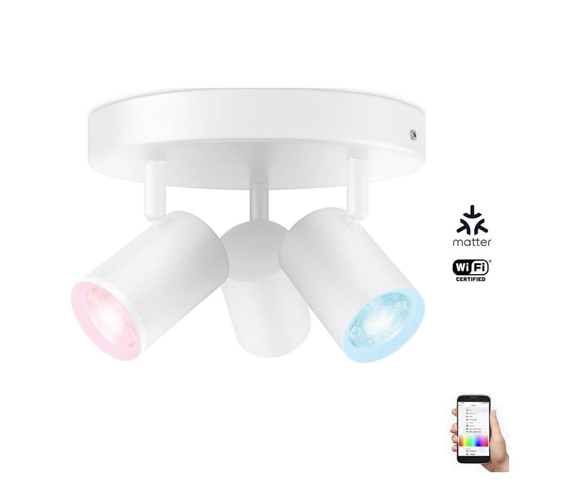 WiZ WiZ - LED RGBW Stmívatelné bodové svítidlo IMAGEO 3xGU10/4,9W/230V bílá Wi-Fi