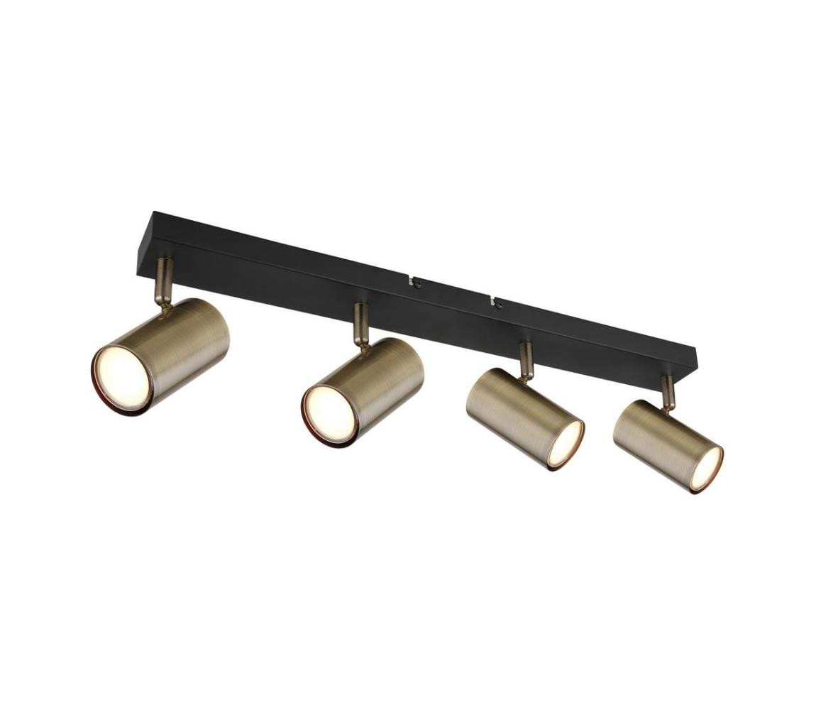Globo Globo 57911-4M - Bodové svítidlo ROBBY 4xGU10/35W/230V černá/mosaz