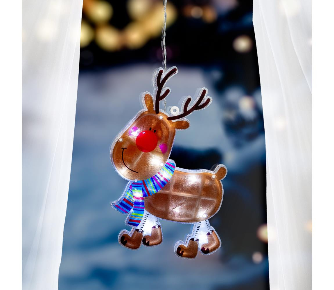 LED vánoční dekorace do okna 10xLED/3xAAA