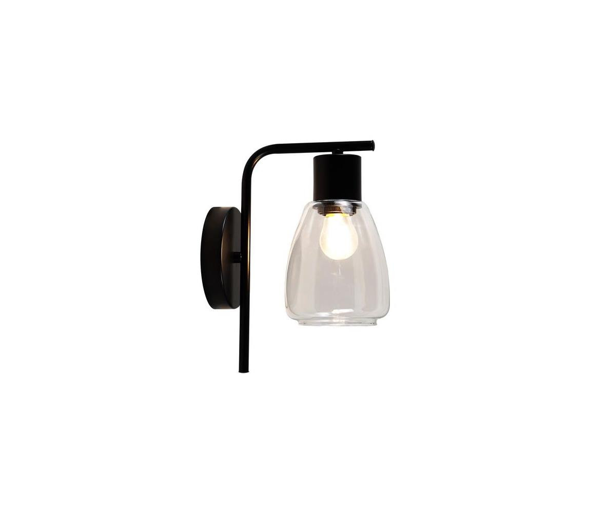 Nástěnná lampa MOLDO 1xE27/40W/230V černá/čirá