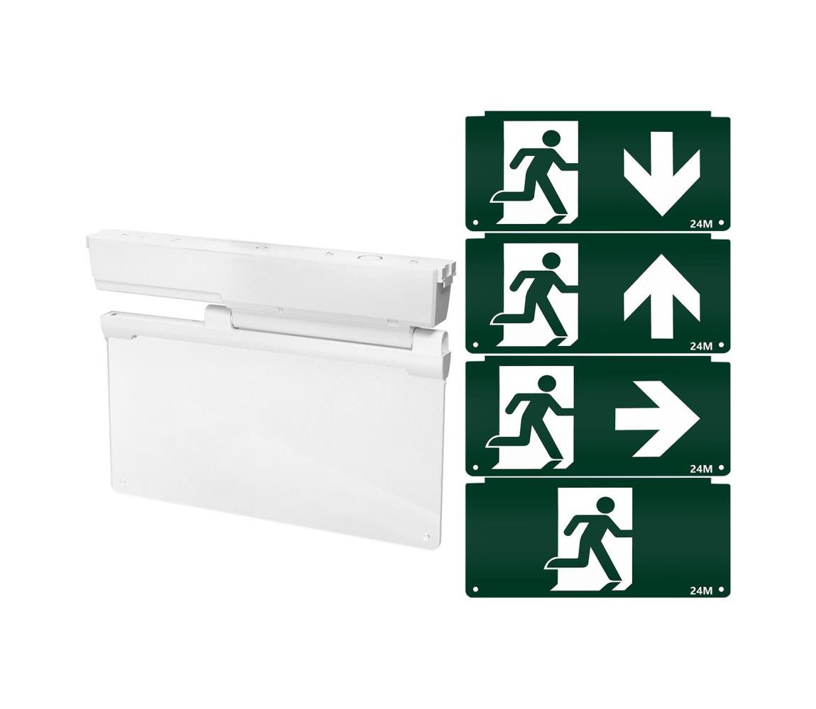B.V.  - LED Nouzové svítidlo EMERGENCY EXIT LED/3,6W/230V 6500K 500mAh