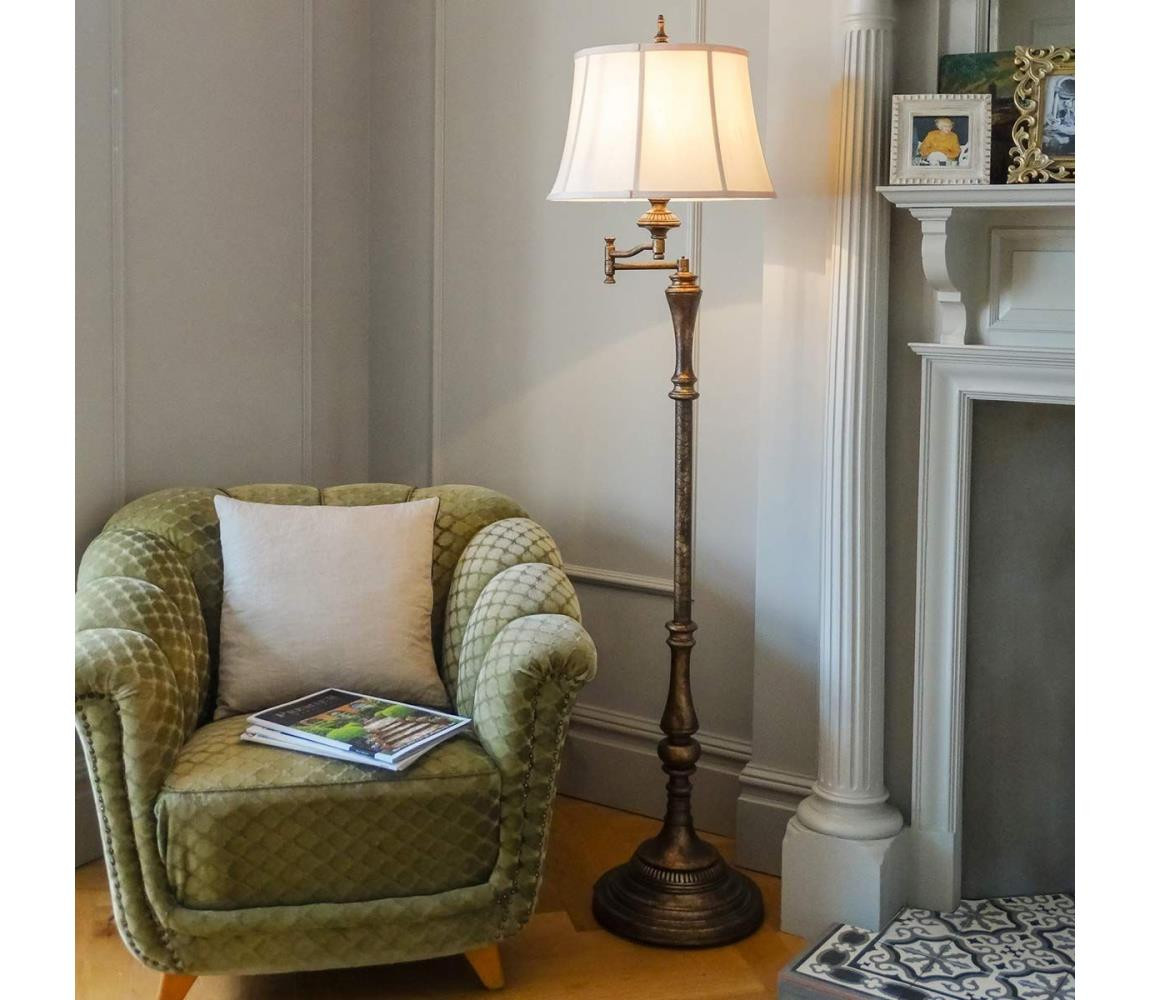 Elstead Feiss FE-GIBSON-SWFL - Stojací lampa GIBSON 1xE27/60W/230V