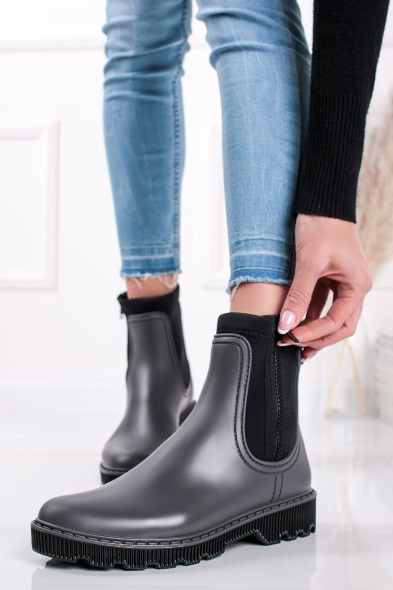 Šedé kotníkové gumáky Soho Neo Bicolor