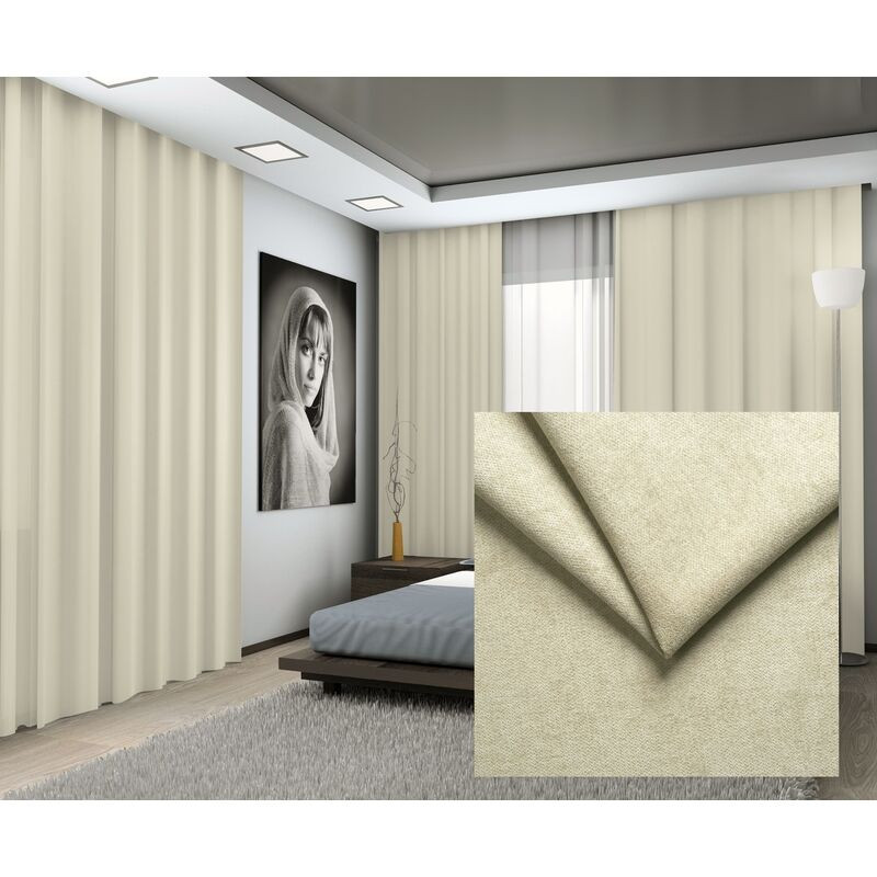 Hotový závěs ENJOY s tunýlkem, smetanový č. 1, 145 x 245 cm