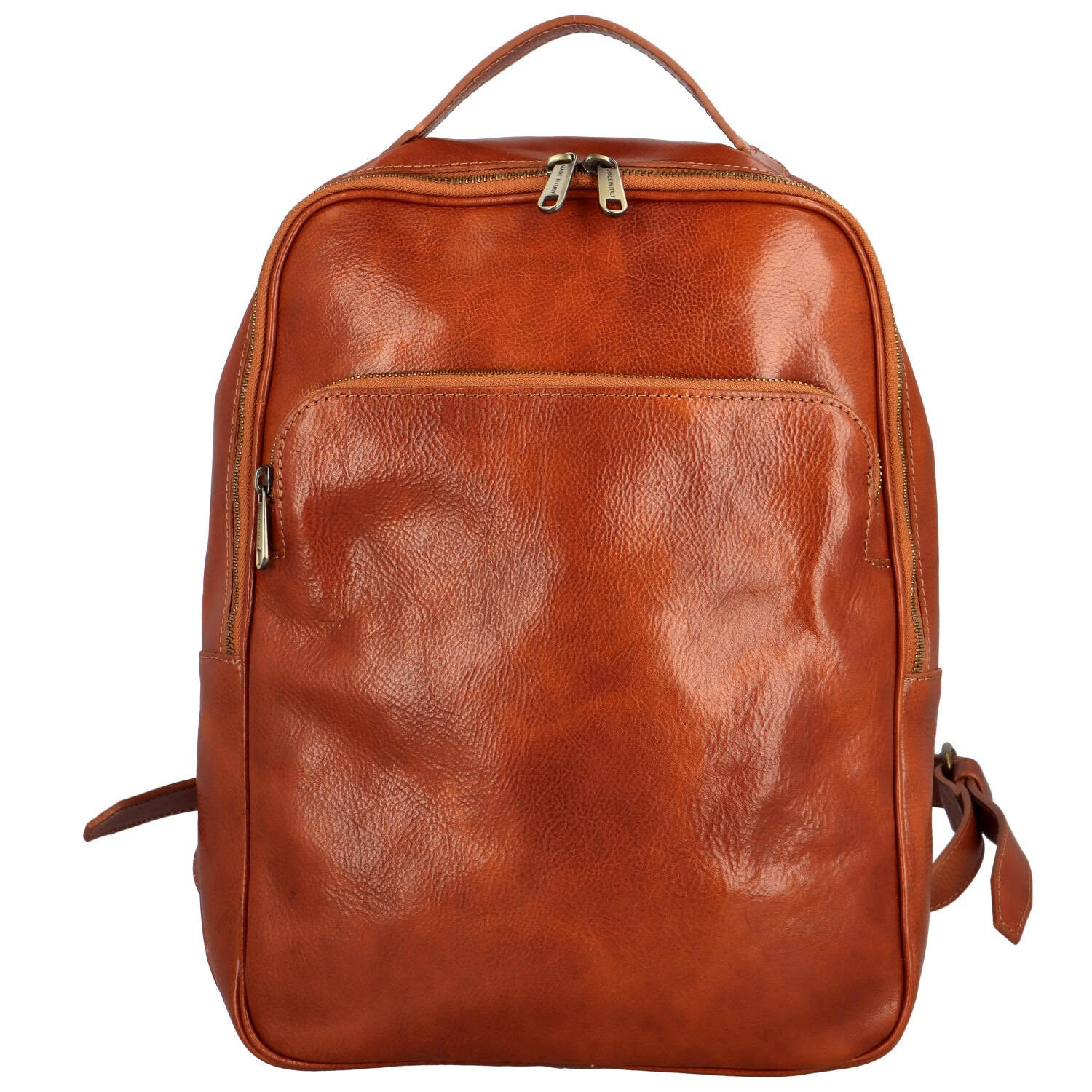 Kožený batoh koňakový - Delami Vera Pelle Sanya koňak