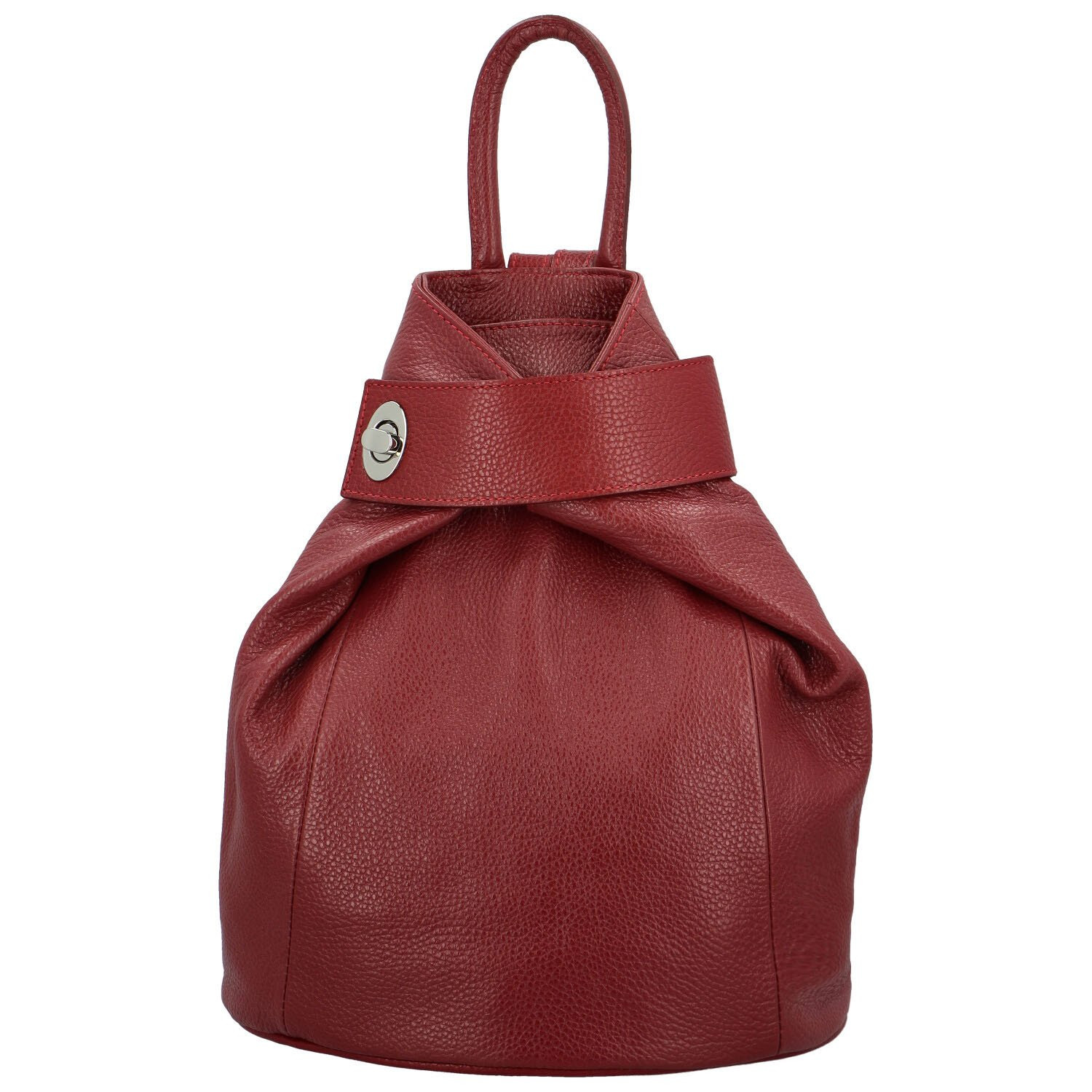 Dámský kožený batůžek vínový - Delami Vera Pelle Vazky vínová