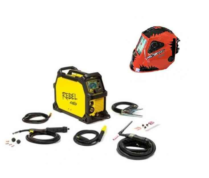 ESAB Rebel EMP 205 AC/DC CE Varianta: SET 2: svářečka s výbavou v popisu stroje + kukla profi 0700300998
