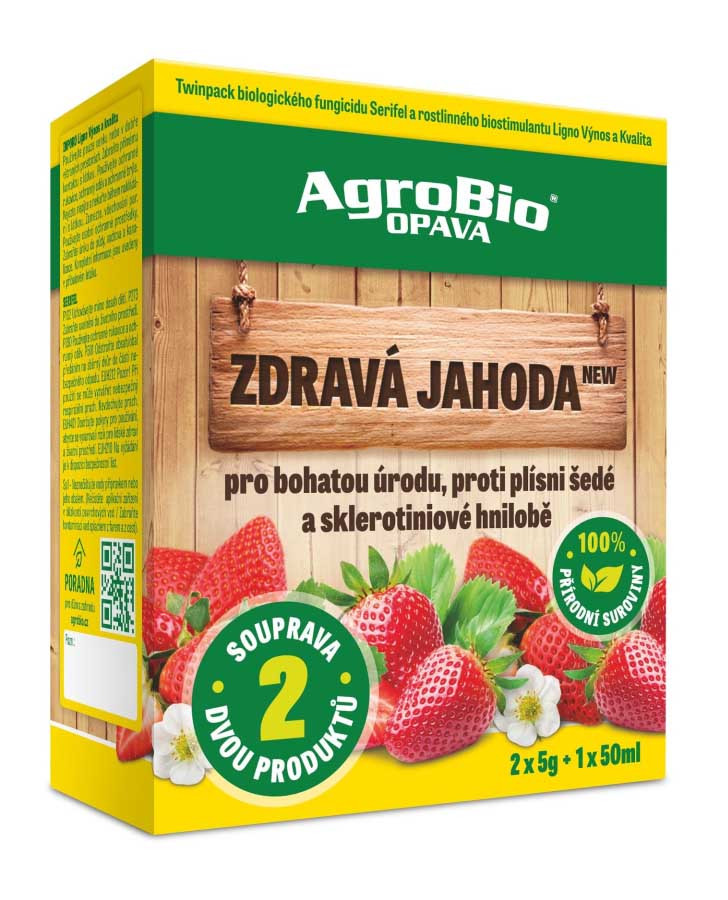 AgroBio Zdravá jahoda NEW - souprava 2x5 g + 1x50 ml