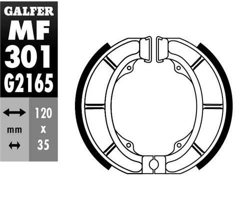 Galfer Brzdové pakny Galfer, T12 GLT12