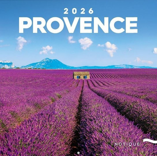 Poznámkový kalendář Provence 2026 - nástěnný kalendář