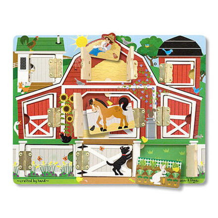 Melissa & Doug Dřevěné puzzle s dvířky