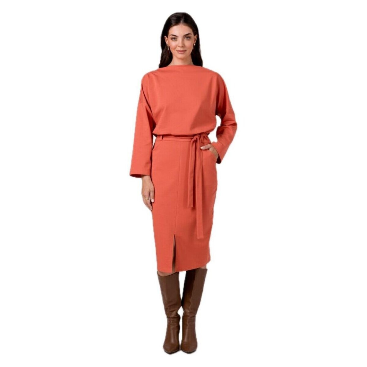 Bewear  Dámské volnočasové šaty Cadwahan B269 cihlově červená  Červená