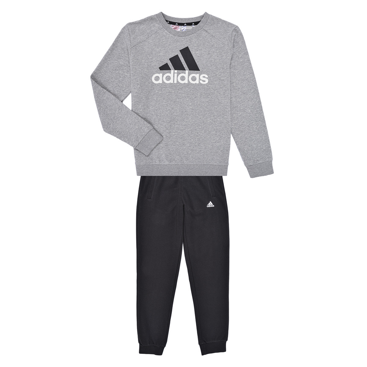 adidas  Essentials Big Logo French Terry Joggers Set  Šedá