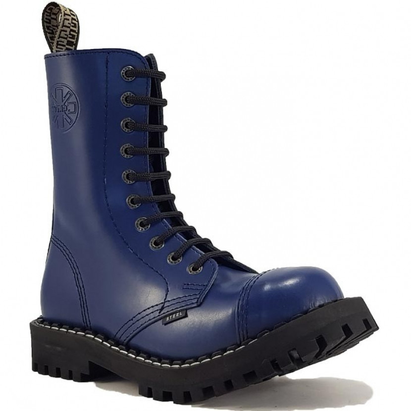 Boty Steel 10-dírkové - modré, 46